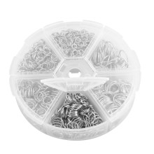 1390Pcs O Ring Connectors Metal Open Jump Rings Set for Jewelry Making Connectors,Silver