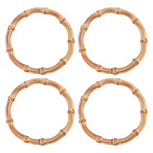 4 Stück runde Taschengriffe aus Holz, Bambus, Ersatz für handgefertigte Geldbörsen, Griffe für die Handtaschenherstellung
