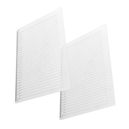 2 Pcs Straight Line Stencil 28 cm Scale Calligraphy Template for Journaling Envelope Lettering Guide 2