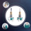 2 STÜCKE EC11EBB24C03 Dual Encoder mit Schalter 30 Positionierung Nummer 15 Pulse Punkt Griff 25mm 6
