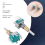 2 STÜCKE EC11EBB24C03 Dual Encoder mit Schalter 30 Positionierung Nummer 15 Pulse Punkt Griff 25mm 4