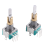 2 STÜCKE EC11EBB24C03 Dual Encoder mit Schalter 30 Positionierung Nummer 15 Pulse Punkt Griff 25mm 1