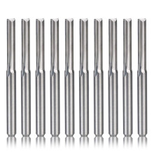 10Pcs 2 Flöte Cnc Router Bits 3,175 Mm Gerade Slot Wolfram Stahl Fräser für Holz Kunststoff
