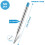 50Pcs Replaceable Ballpoint Pen Refills Metal Refill Smooth Writing 1.0 mm Replacement Gel Ink 3