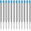 50Pcs Replaceable Ballpoint Pen Refills Metal Refill Smooth Writing 1.0 mm Replacement Gel Ink 1