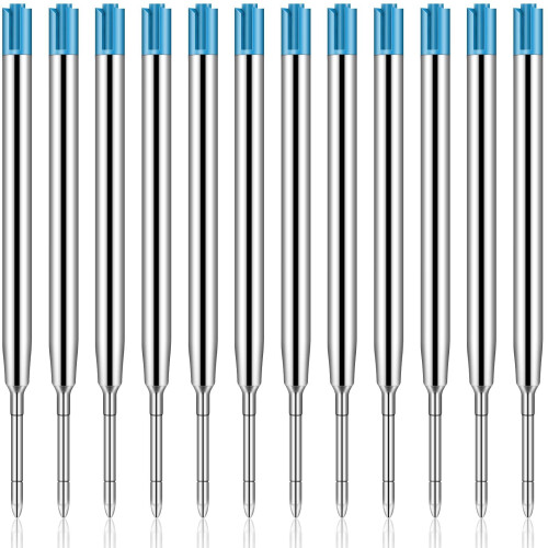 50Pcs Replaceable Ballpoint Pen Refills Metal Refill Smooth Writing 1.0 mm Replacement Gel Ink