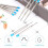 50Pcs Replaceable Ballpoint Pen Refills Metal Refill Smooth Writing 1.0 mm Replacement Gel Ink 4