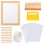 Screen Printing Kit, 10 x 14 Inch Frame with 110 White Mesh, Squeegees 2