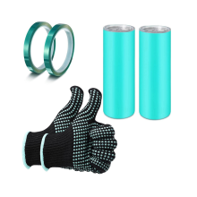 Kit de manchons en silicone pour gobelets à sublimation, comprenant 2 bandes chauffantes et des gants