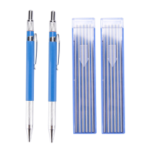 Schweißerstift mit 12 runden Minen, 2,0 mm mechanischer Marker für Rohrschlosser, Schweißer, Baugewerbe, Holzbearbeitung
