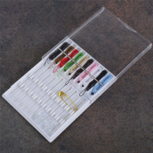 14 Boxes Mini Quick Fix Sewing Kit Easy Pre Threaded Needle Basic Personal Plastic Holder