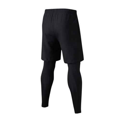 Men 2 in 1 Athletic Leggings Running Pants 2