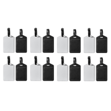 Lot de 20 étiquettes de bagages vierges à sublimation en cuir PU avec transfert thermique pour valises de voyage et sacs de sport
