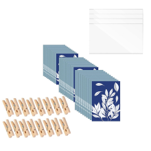48 Blatt Sonnendruckpapier, A5, Solar-Zeichnung, Naturdruck für Kinder und Erwachsene, Kunsthandwerk, DIY, mit Klemmbrett