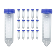 Wissenschaftliche konische Zentrifugenröhrchen 50 ml, [50er-Pack] Reagenzglas aus Kunststoff mit Schraubverschluss, 50 ml sterile Deckel