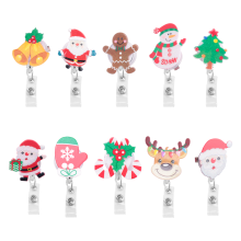 Weihnachtsabzeichenrolle, einziehbare Krankenschwester-Clips, süße Namens-ID-Rolle, Lehrer