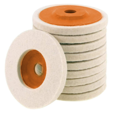 10 pezzi di feltro per smerigliatrice angolare, 100 mm, lucidatura a specchio, metallo, lavorazione del legno, pietra arancione