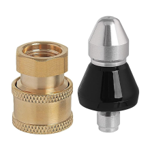 Rioolreinigingsgereedschap Hogedruksproeier, 1/4 inch 1 voor 6 achter sproeier en hogedrukreinigeradapter