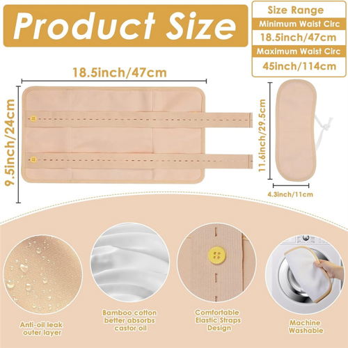 Pack, Pack Wrap Bio-Baumwolle für Taille und Hals, wiederverwendbare Packs 2