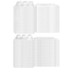 100er-Packung Clamshell-Formen zum Schmelzen von Wachs, 6-fach transparente leere Kunststoffbehälter für Heimwerker, Herz und rund