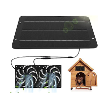 Kit ventola a pannello solare, 10 W 12 V per serra, alimentazione doppia con cavo da 31,5 pollici, capannoni