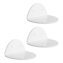 Set van 3 zwevende wandplanken van acryl voor beveiligingscamera's, babyfoons, luidsprekers, universele kleine plank, wit