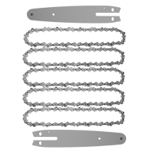 5 stuks 6 inch mini-kettingzaagketting met 2 vervangende zaagstangen voor snoerloze elektrische draagbare