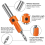 Countersink Drill Bit, 5Pcs Quick Change 8mm Adjustable Bit Set with Replaceable Bits 10