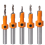 Countersink Drill Bit, 5Pcs Quick Change 8mm Adjustable Bit Set with Replaceable Bits 6