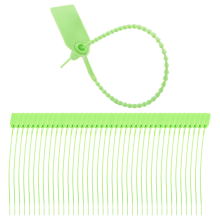 100 Manipulationssiegel aus Kunststoff, nummerierte Etiketten für Kabelbinder, selbstverriegelnde Einwegschilder für den Versand, 250 mm D