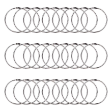 2 Zoll 50er-Packung Loseblatt-Binderringe, vernickelter Stahl-Schlüsselanhänger-Metallringe