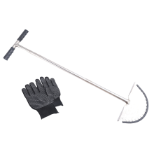 Garten-Trimmschaber, halbmondförmiger T-Griff, gezackter manueller Kantenschneider mit Rasenkantenschneider