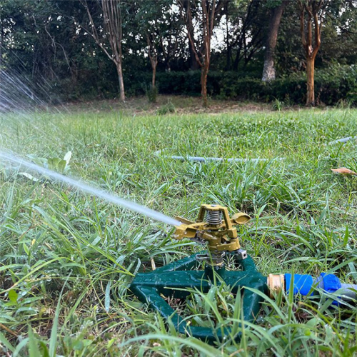 Arroseur à impact avec base, tête circulaire, système d'arrosage pour jardin 2