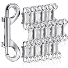 30 stuks dubbelzijdige boutklemmen, 2,7 inch zware zinklegering trekkerclips metalen ketting sleutelhanger