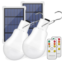 Lampadine solari portatili, lampadine LED di emergenza ricaricabili tramite USB con timer remoto per capanno, escursionismo, campeggio, tenda, 2 set