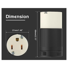 Confezione da 2 prese di corrente NEMA 5-15R, spina femmina di ricambio, 15 Amp, 125 Volt, 2 poli, 3 fili