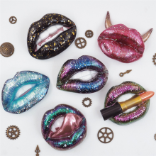 Harzformen, 6 Stück 3D-Lippen-Epoxid-Silikonform zum Gießen von Kunsthandwerk, DIY-Schlüsselanhängern, Anhängern, Ornamenten, Dekoration
