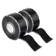 2-pack zelfklevende siliconentape van 2,5 cm, 3 meter, waterdicht, voor het repareren van lekkende slangen