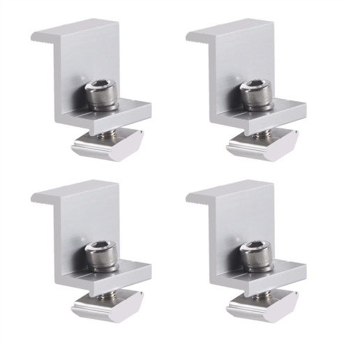 4 Pieces Solar Module Holder End Clamp Kit, Panel Edge Brackets, Adjustable Panel,30mm 1