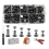 150Sets Chicago Screws Assorted Kit,6 Sizes Round Flat Head Leather Rivets M5 Binding for Decorate Black 2