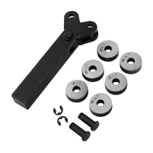 Set di 7 utensili per zigrinatura a doppia ruota ad alta resistenza per tornio in metallo, con passo dritto da 0,5 mm/1,0 mm/2,0 mm
