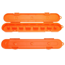 Kettensägenketten-Aufbewahrungskoffer, Kettensägen-Organizer-Box für 10 Zoll, 16 Zoll, 18 Zoll, 20 Zoll (Orange)