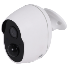 Tuya Smart Life 5200MAh Rechargeable Battery IP66 Outdoor Wireless WIFI 1080P Surveillance Siren Camera White
