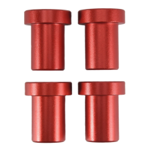 4-teilige Bank-Hundeklemme aus Aluminiumlegierung für T-Schienen-Holzbearbeitungswerkbank-Positionierungshobelstecker, passend für 20-mm-Loch (rot)