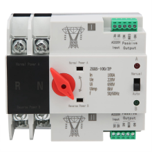 Interruttore di trasmissione 220V ZGQ5-100 / 2P Trasferimento automatico con doppia alimentazione Controller a 2 vie