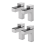 4Pcs Solid Metal Adjustable Wood/Glass Shelf Bracket Wall Mount, Brushed Silver 1