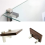 4Pcs Solid Metal Adjustable Wood/Glass Shelf Bracket Wall Mount, Brushed Silver 4