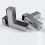 4Pcs Solid Metal Adjustable Wood/Glass Shelf Bracket Wall Mount, Brushed Silver 7
