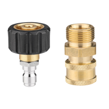 Hogedrukreinigeradapterset M22-14 mm draaibaar 1/4 binnen- en buitendraad insteekconnector