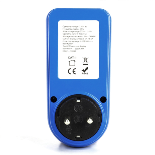 Steckdose Digital Strommessgerät Voltmeter Wechselstrom Zeit Watt Energietester Wattmeter - EU-Stecker 2